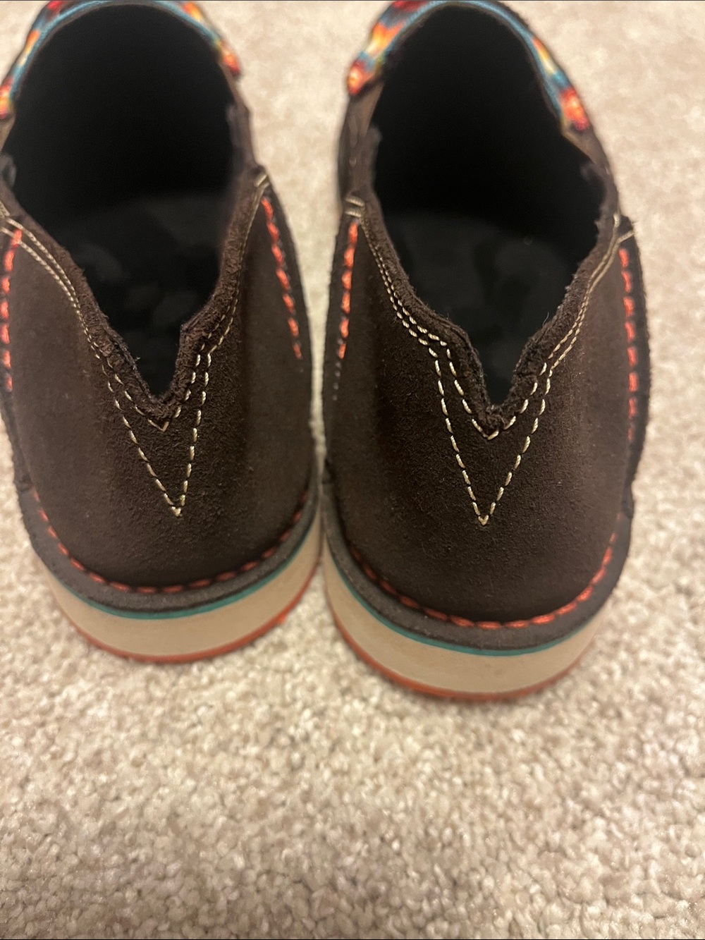 Ariat Casual Slip-On Shoes in Multicolor Striped Canvas - Picture 4 of 5